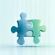 Puzzle piece connecting with other pieces, representing customized solutions