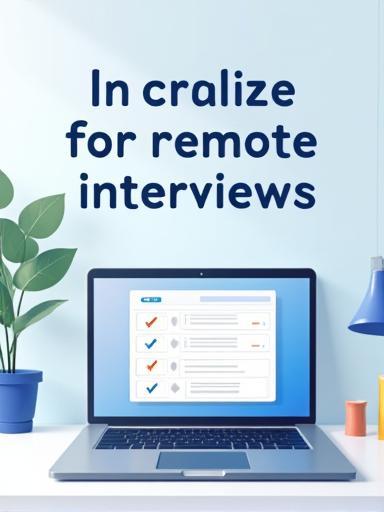 Image of a checklist on a digital screen, representing a guide for remote interviews